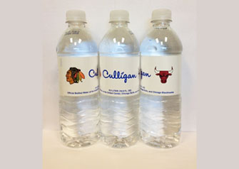 Culligan water bottles a the United Center