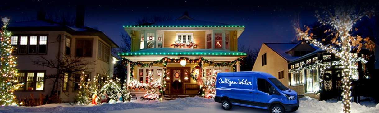 Culligan van in front of home